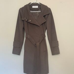 T Tahari Brown Pea Coat